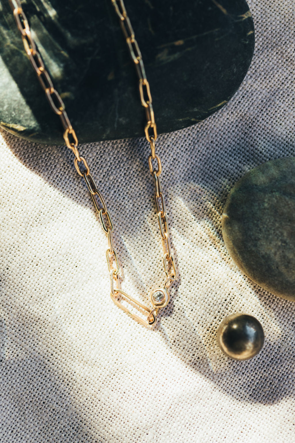 14k handmade chain necklace