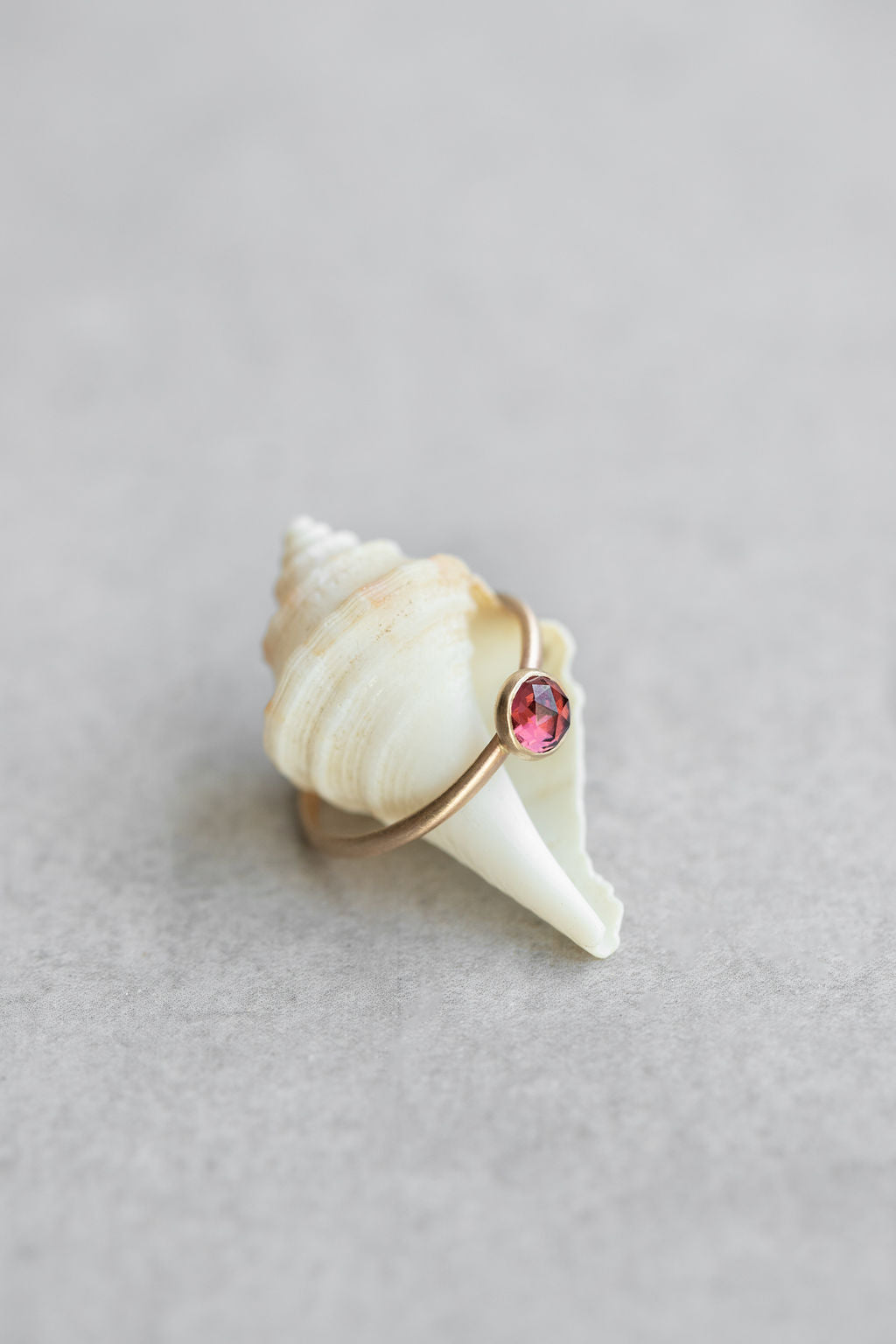 14k gold Garnet gemstone ring