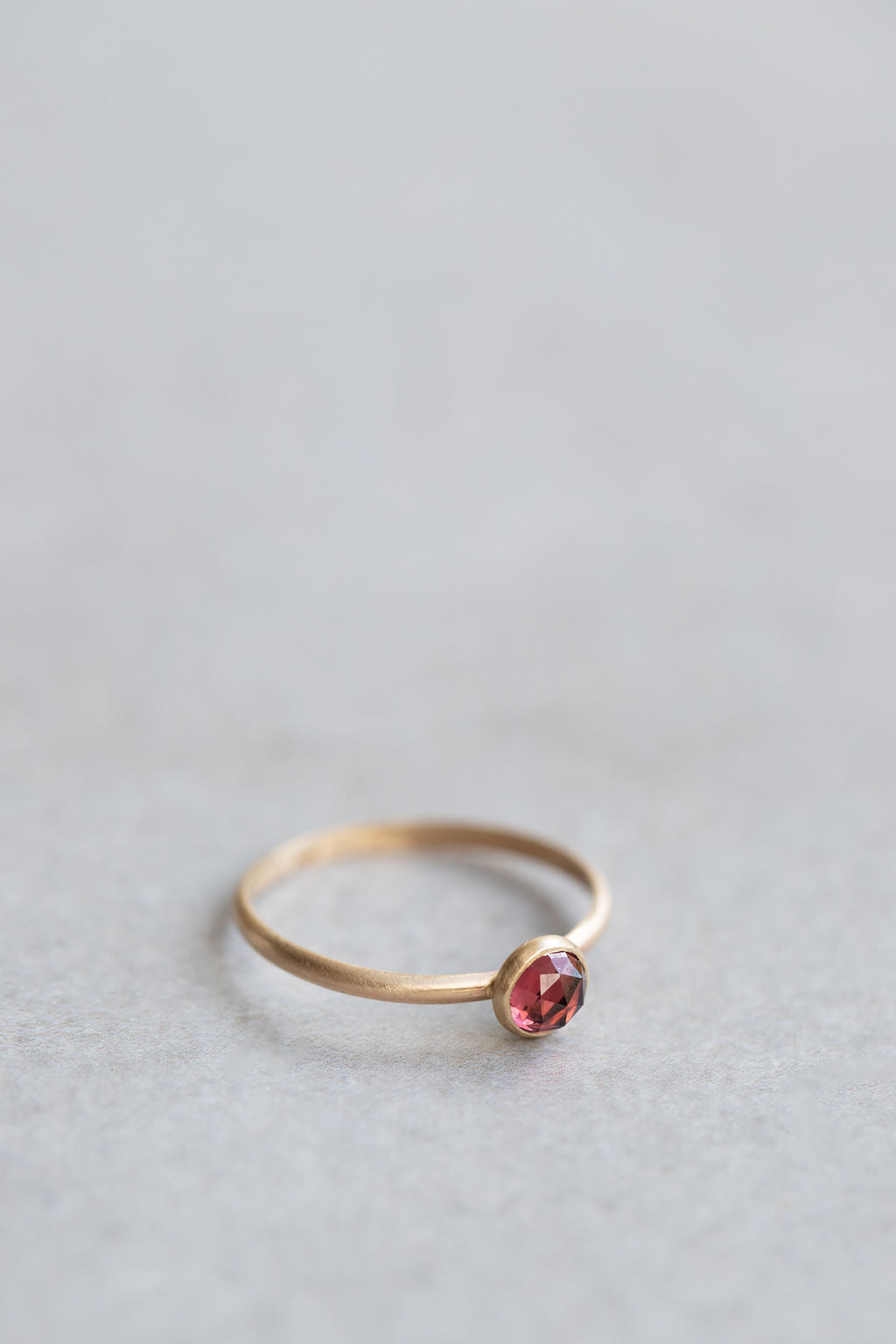 14k gold Garnet gemstone ring