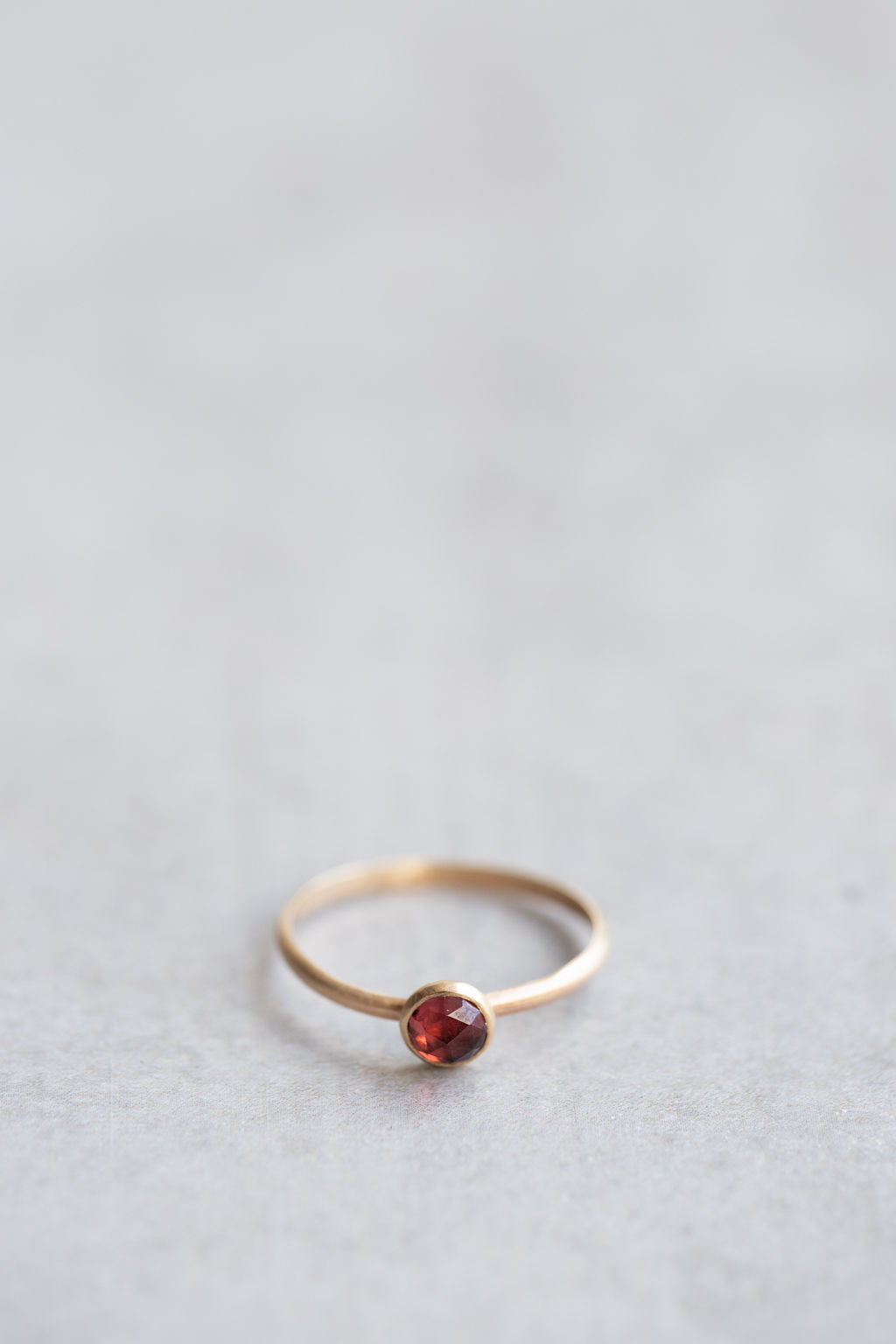 14k gold Garnet gemstone ring