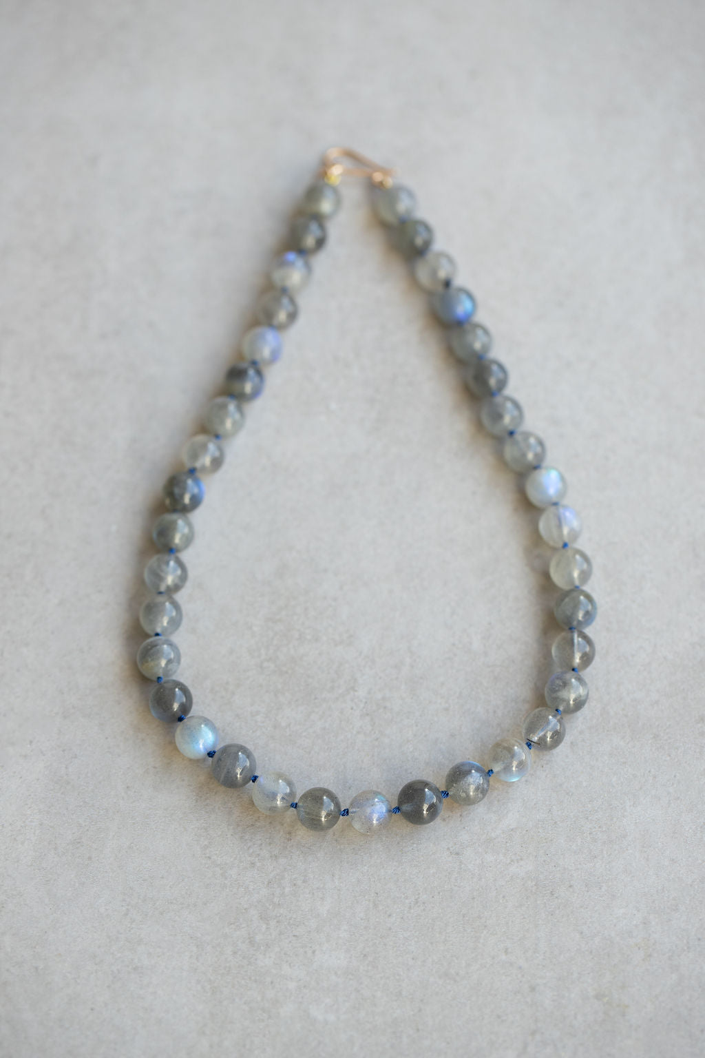 Labradorite and 14k handmade clasp necklace