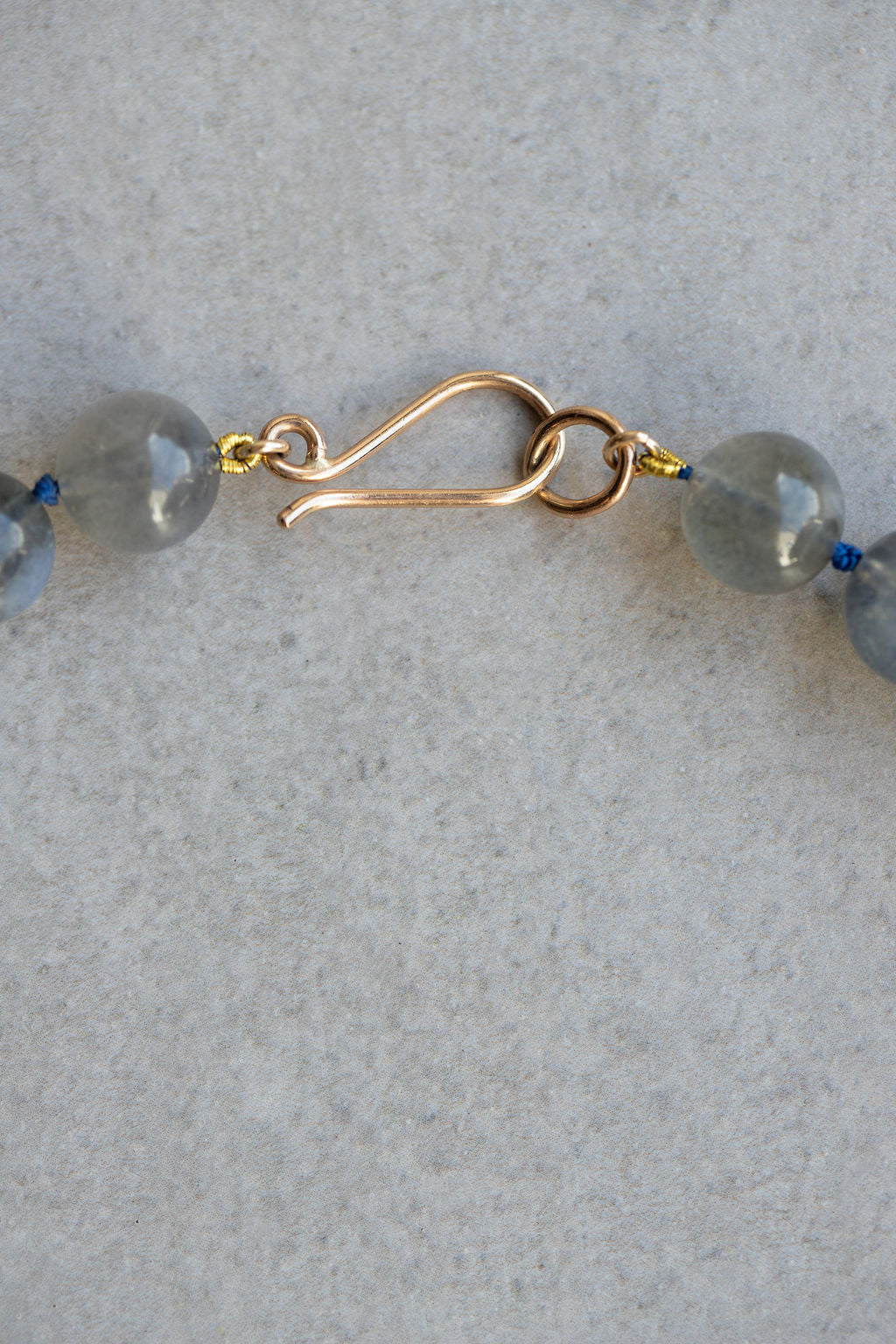 Labradorite and 14k handmade clasp necklace