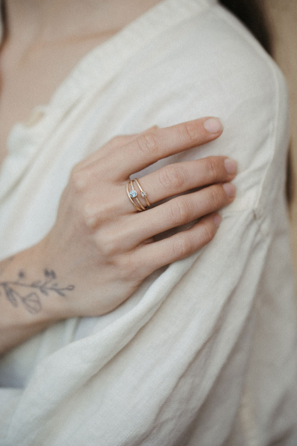 14k gold stacking ring